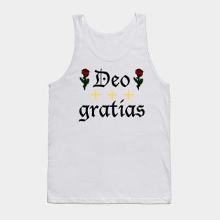 Deo Gratias w/ 8-Bit Roses Tank Top